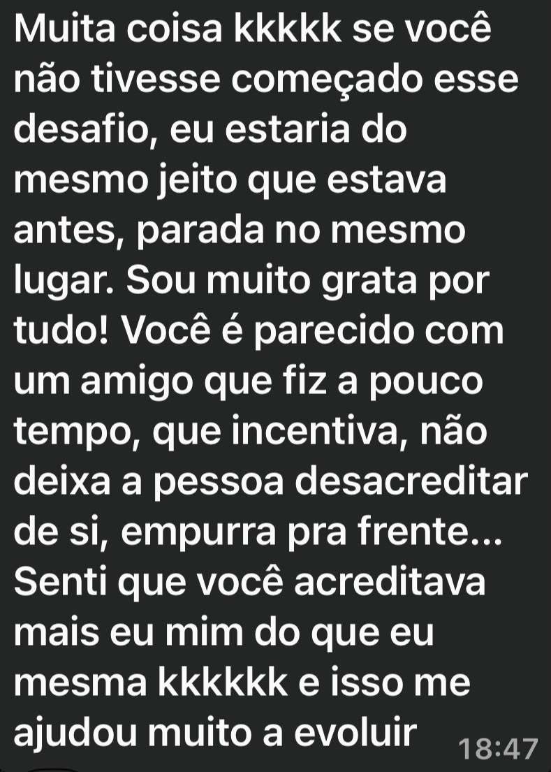Depoimento real de participante do Desafio ELITE21 3