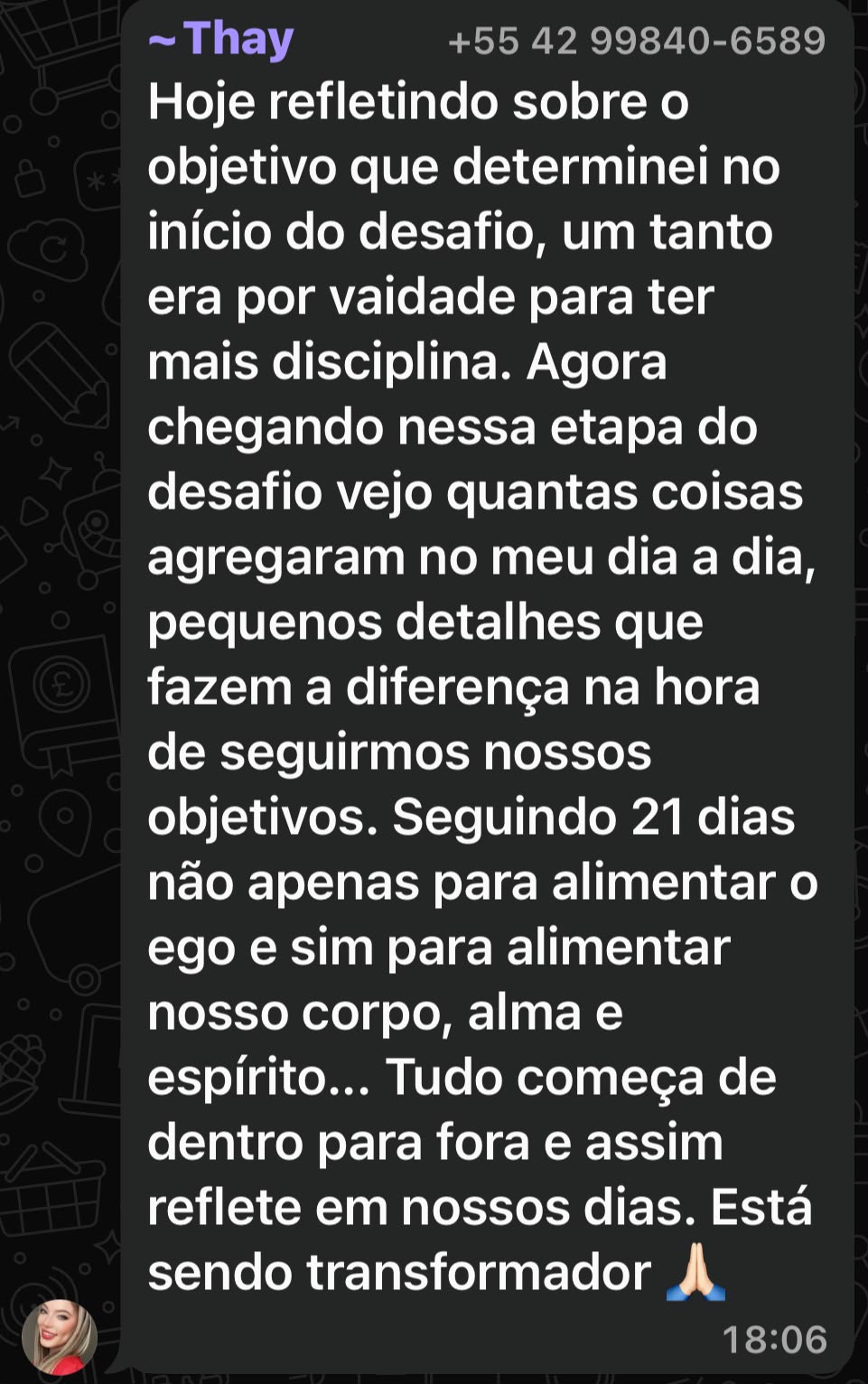 Depoimento real de participante do Desafio ELITE21 8