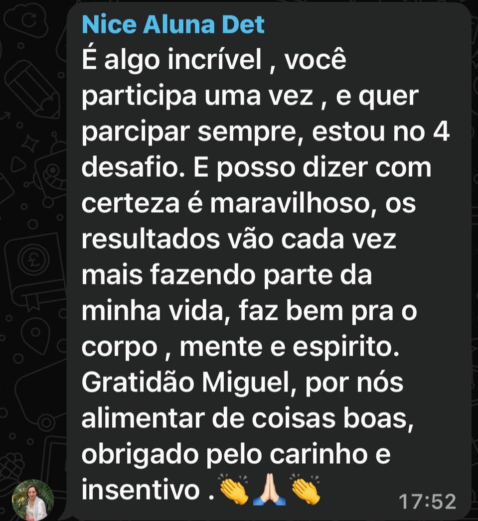 Depoimento real de participante do Desafio ELITE21 8